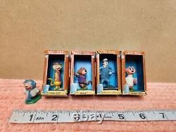 VINTAGE 1961 Marx TV Tinykins Top Cat Figure Set Of 5 Mini Figures with 4 Boxes