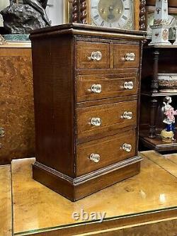 Victorian set of table top Jewellery/ collectors drawers