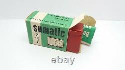 Vintage Miniature Alarm Clock RUHLA SUMATIC full set Leather Box Top condition