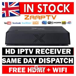 Zaap Tv X Hd Arabic Iptv Set Top Box Zaaptv Greek Arabic + Wifi (2 Year Sub)